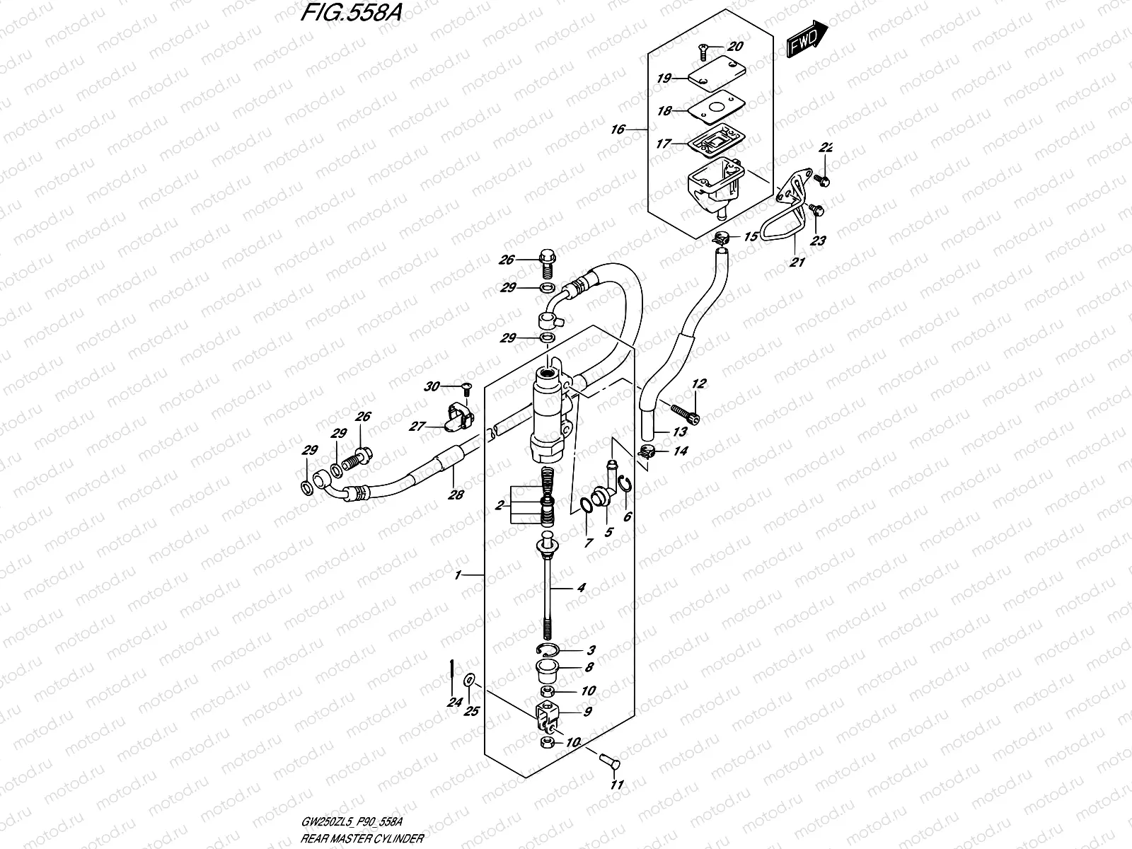558A - REAR MASTER CYLINDER