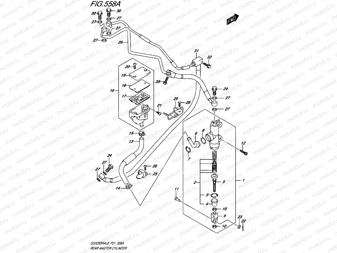 558A - REAR MASTER CYLINDER