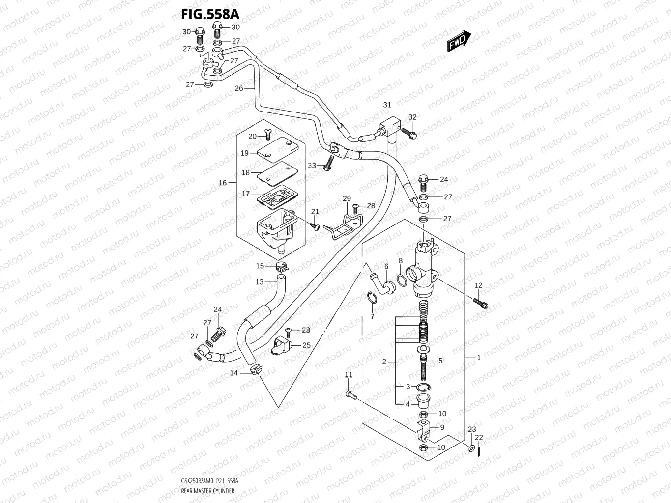 558A - REAR MASTER CYLINDER