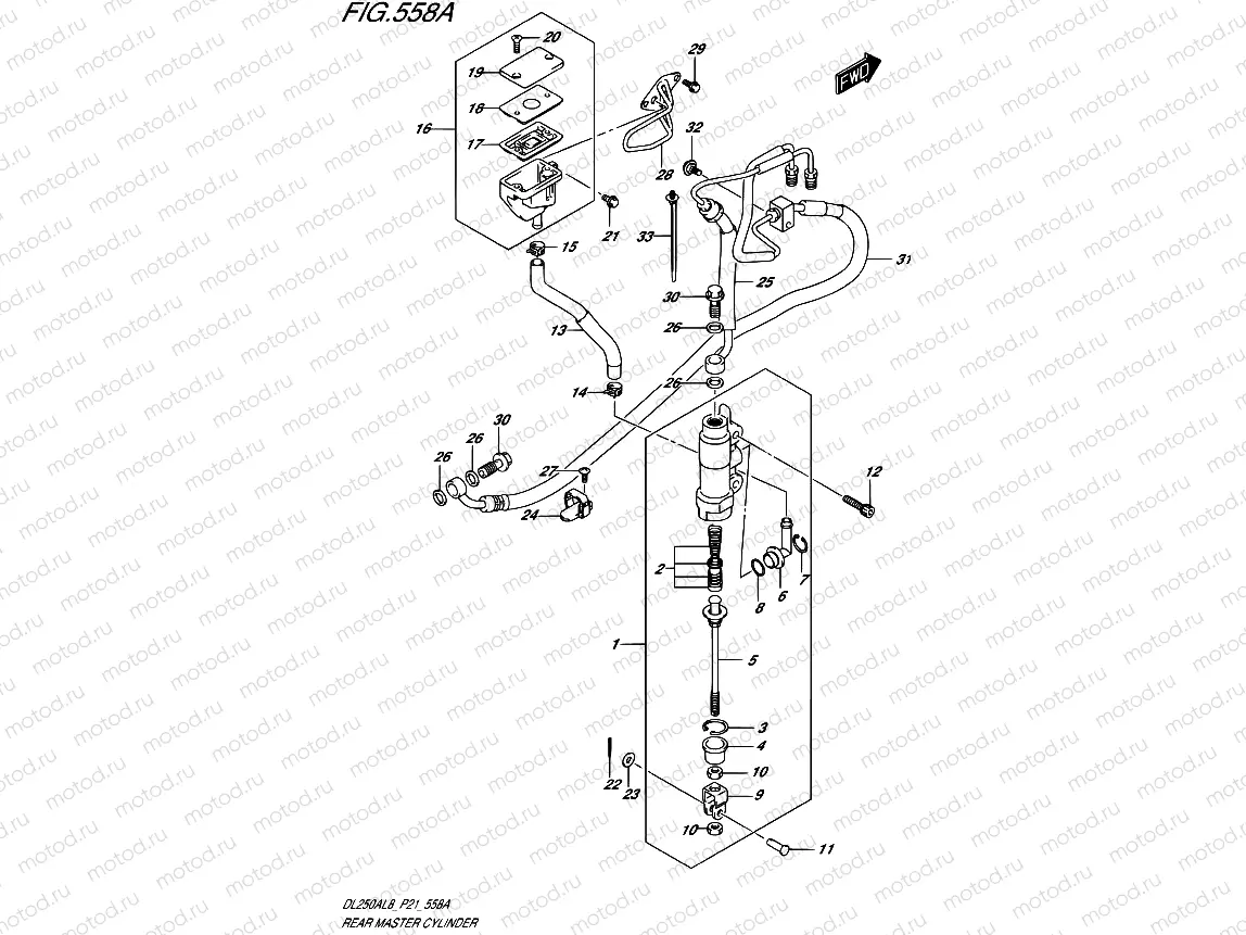 558A - REAR MASTER CYLINDER