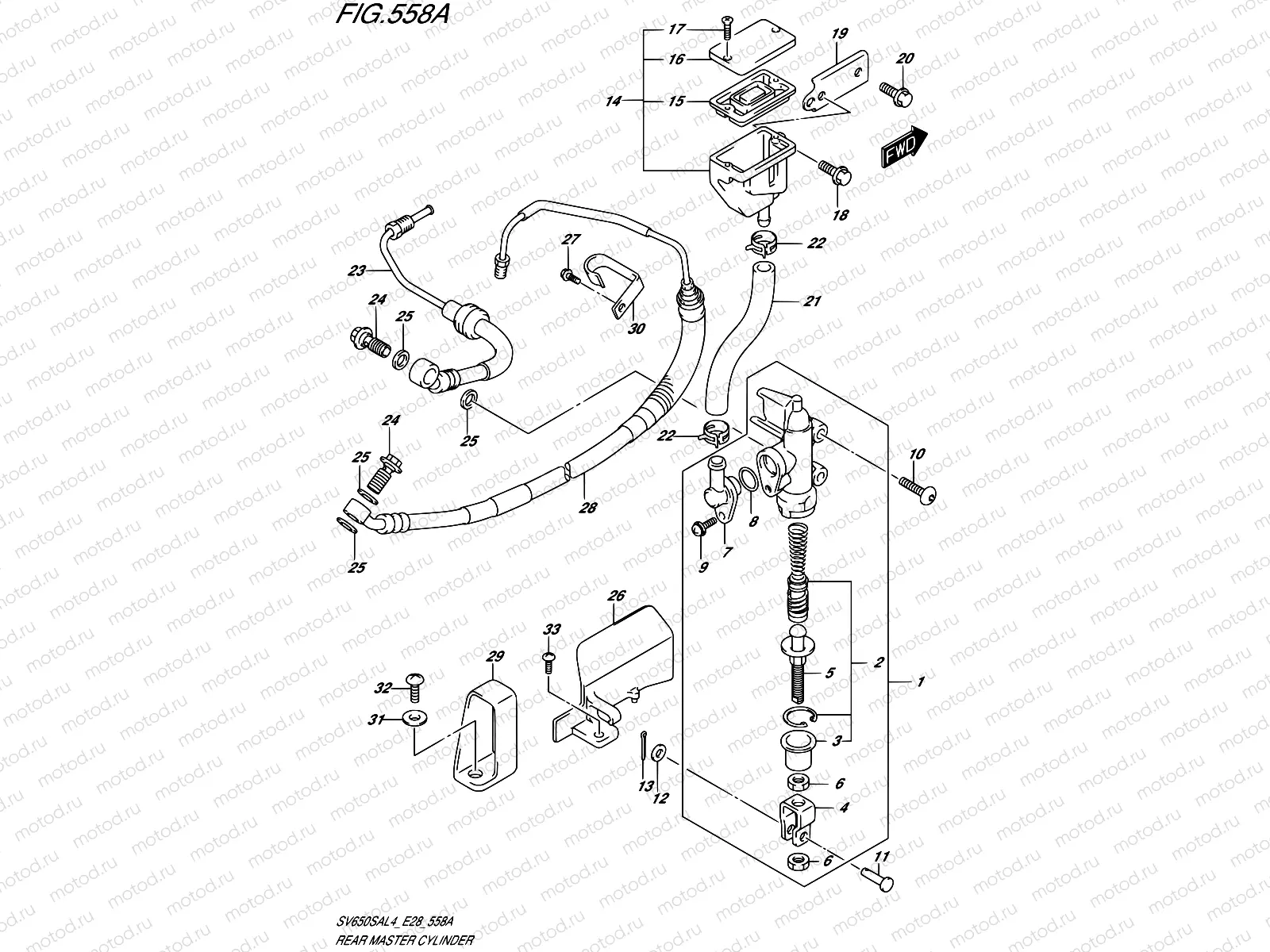 558A - REAR MASTER CYLINDER