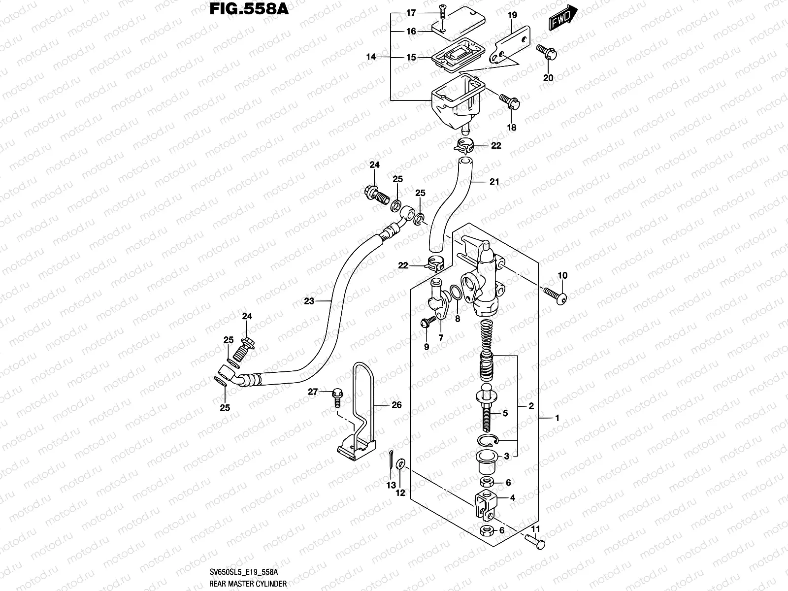 558A - REAR MASTER CYLINDER