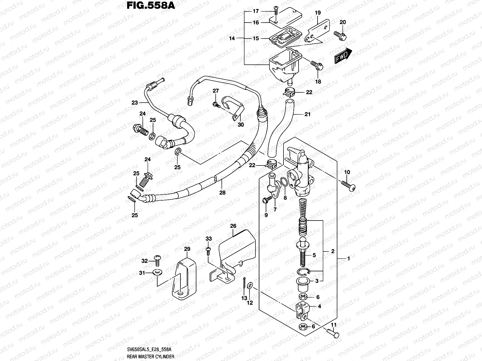 558A - REAR MASTER CYLINDER