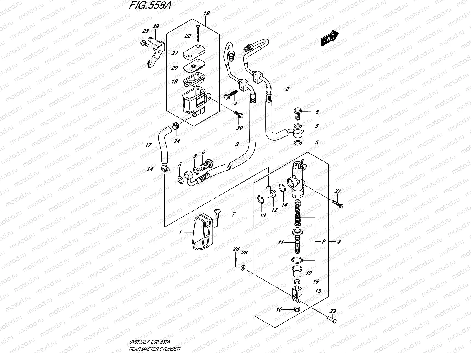 558A - REAR MASTER CYLINDER