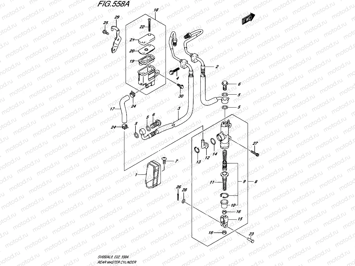 558A - REAR MASTER CYLINDER