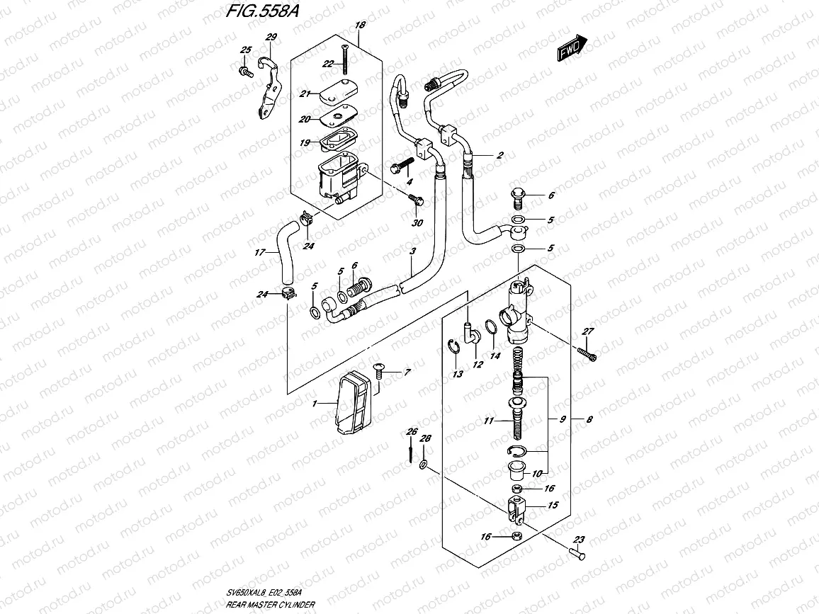 558A - REAR MASTER CYLINDER