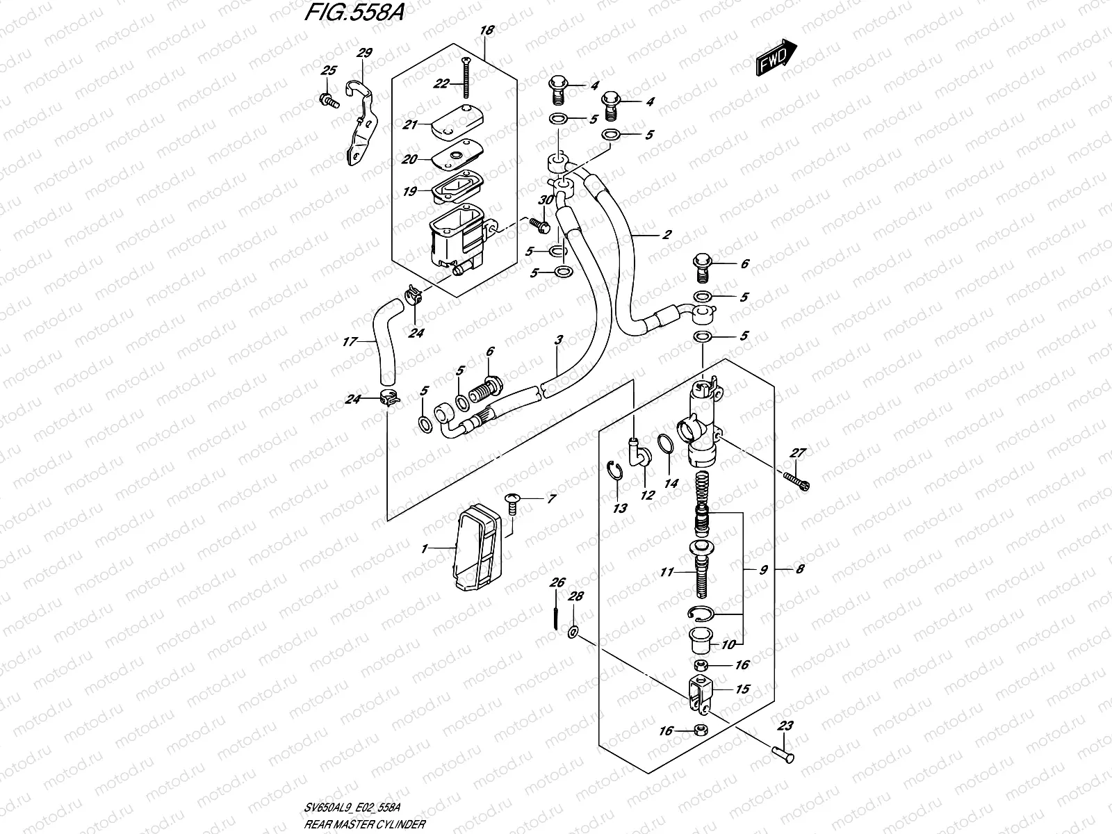 558A - REAR MASTER CYLINDER