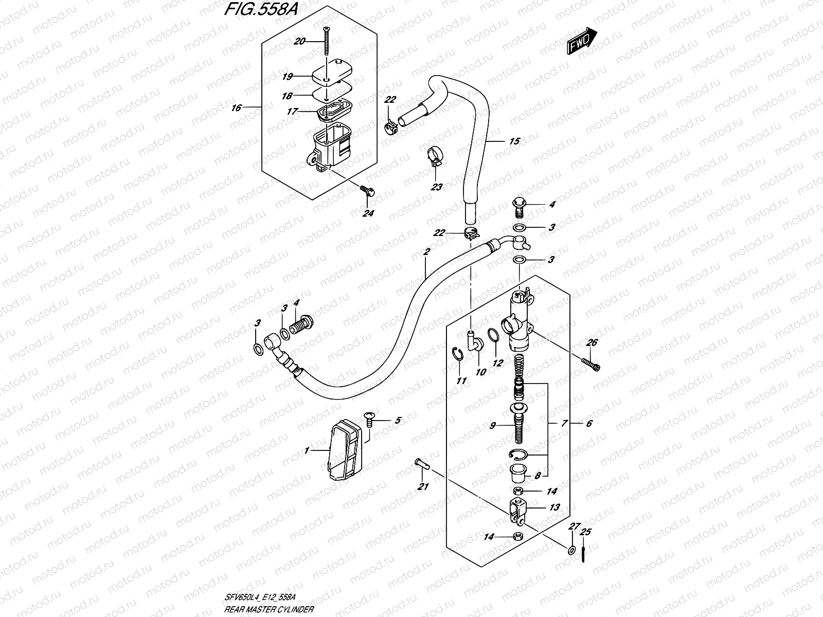 558A - REAR MASTER CYLINDER