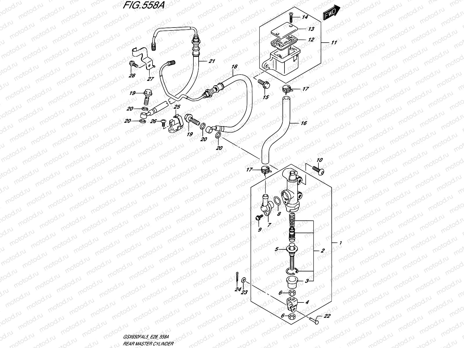 558A - REAR MASTER CYLINDER