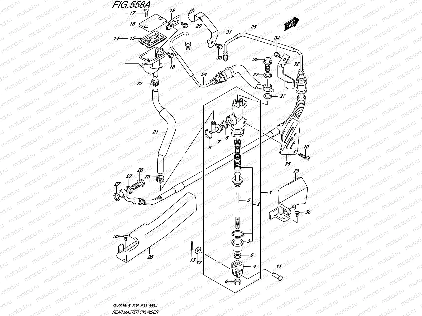 558A - REAR MASTER CYLINDER