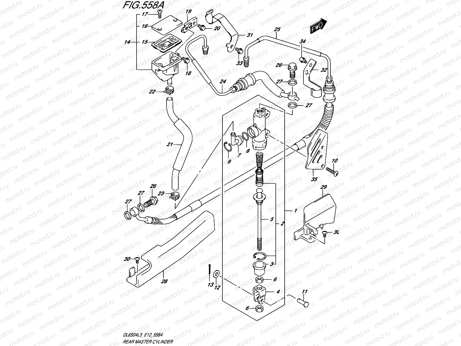 558A - REAR MASTER CYLINDER