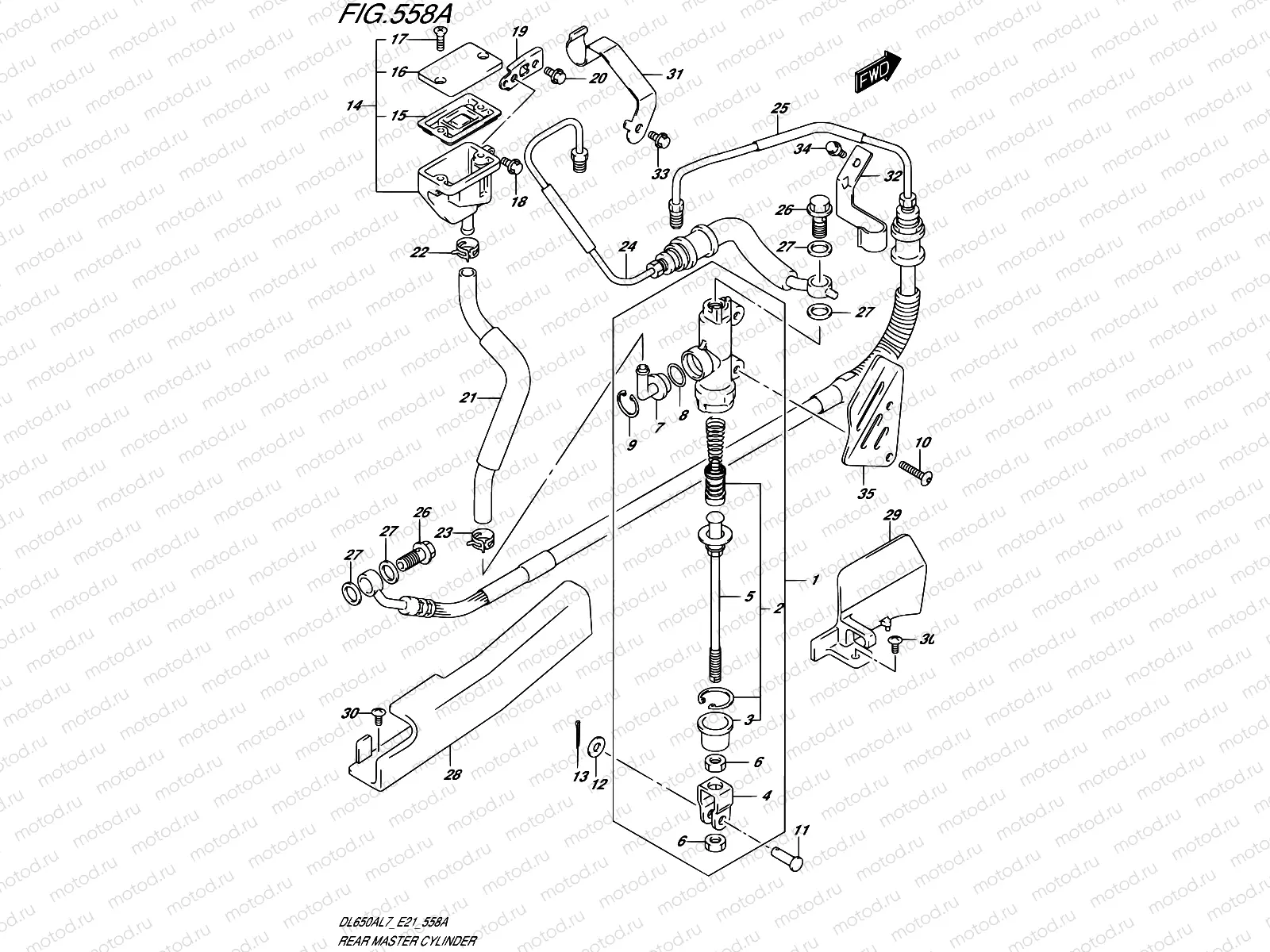 558A - REAR MASTER CYLINDER