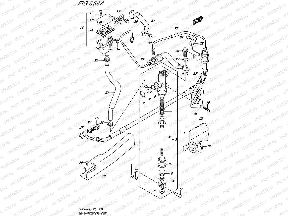 558A - REAR MASTER CYLINDER