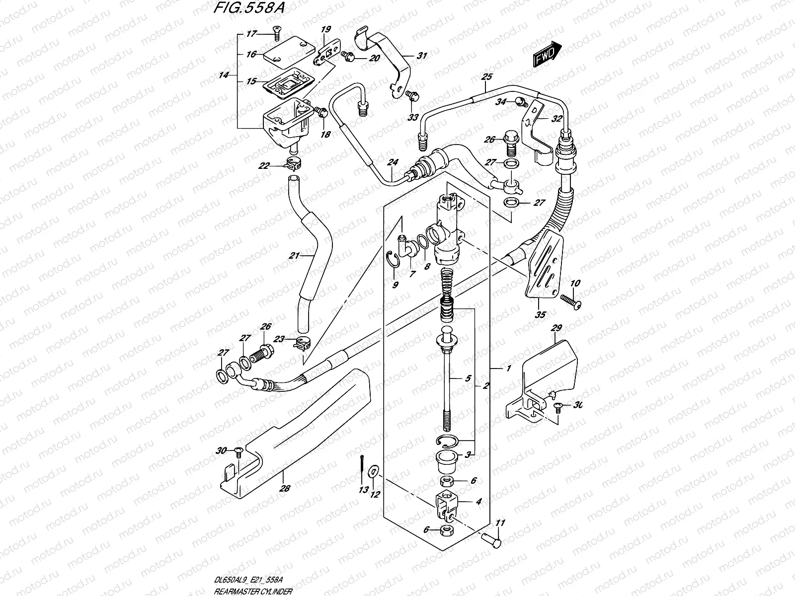 558A - REAR MASTER CYLINDER