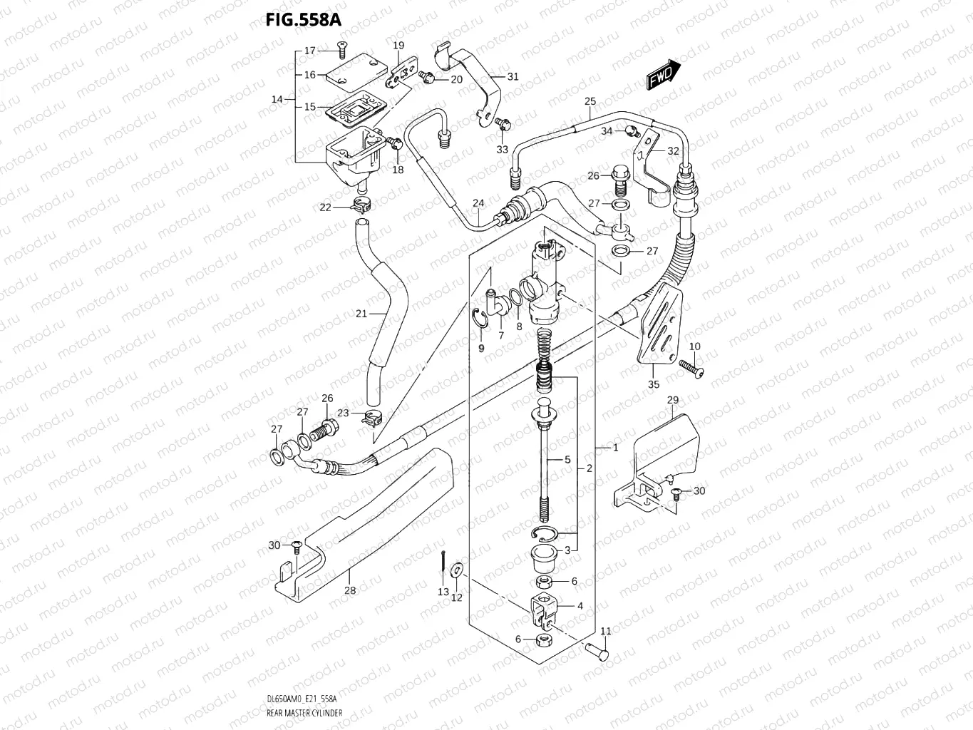 558A - REAR MASTER CYLINDER