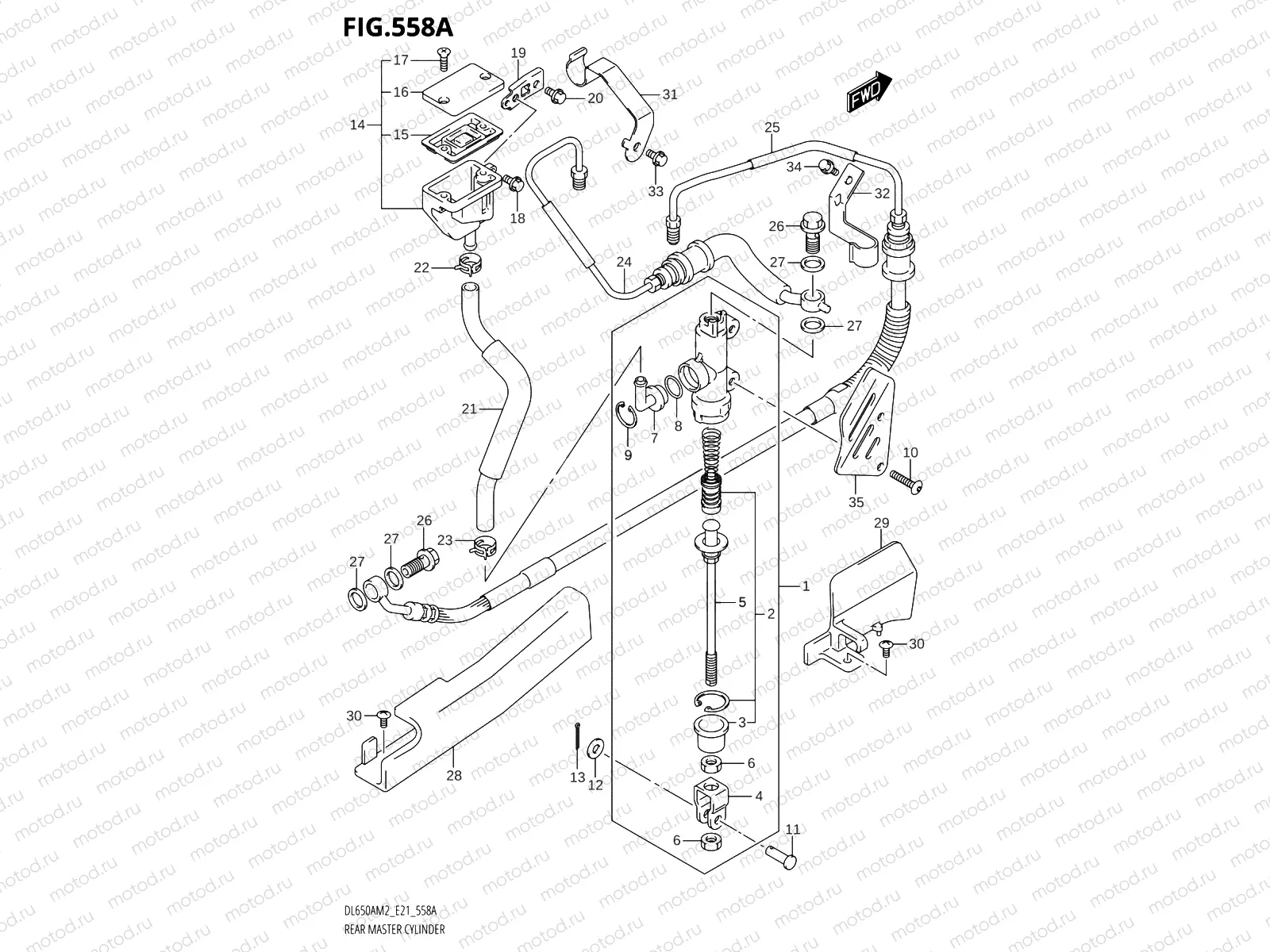 558A - REAR MASTER CYLINDER