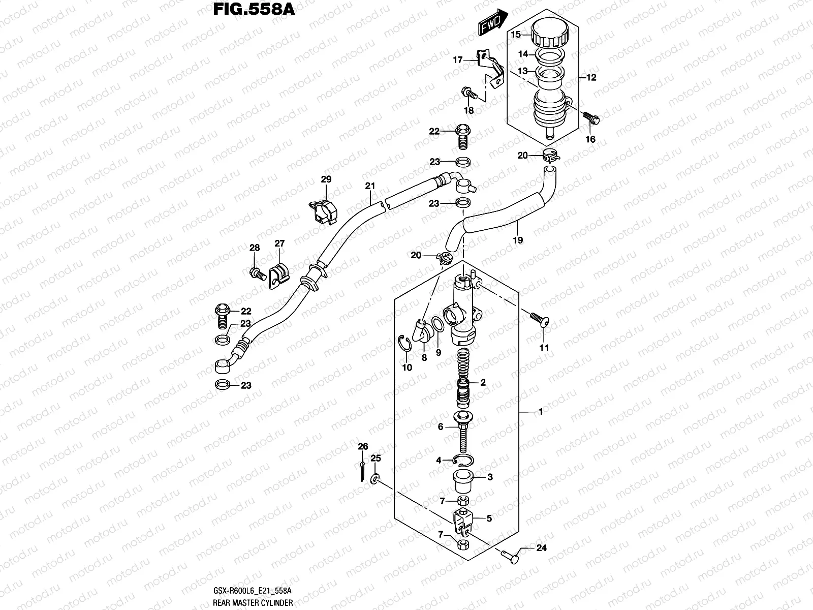 558A - REAR MASTER CYLINDER
