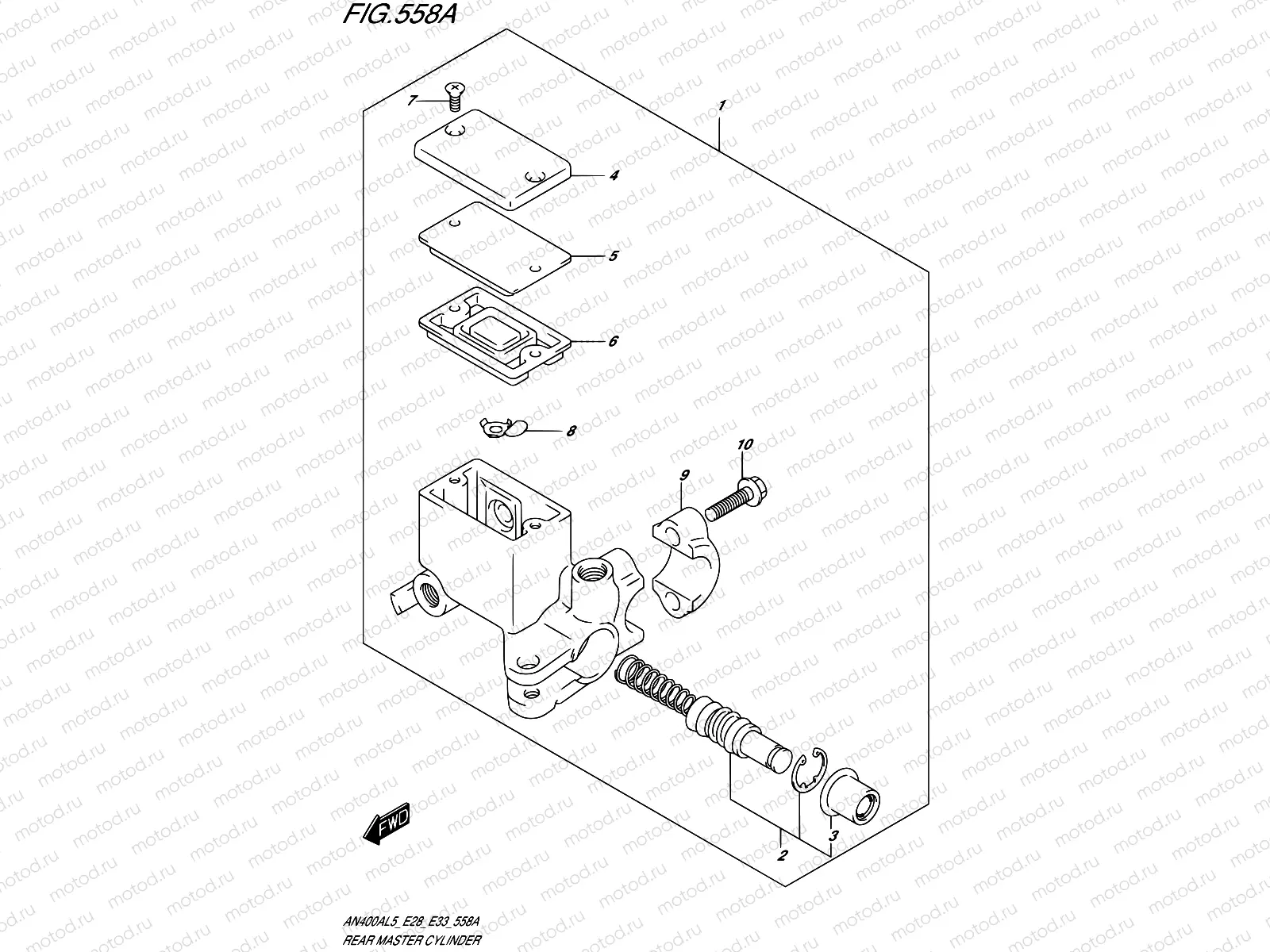558A - REAR MASTER CYLINDER