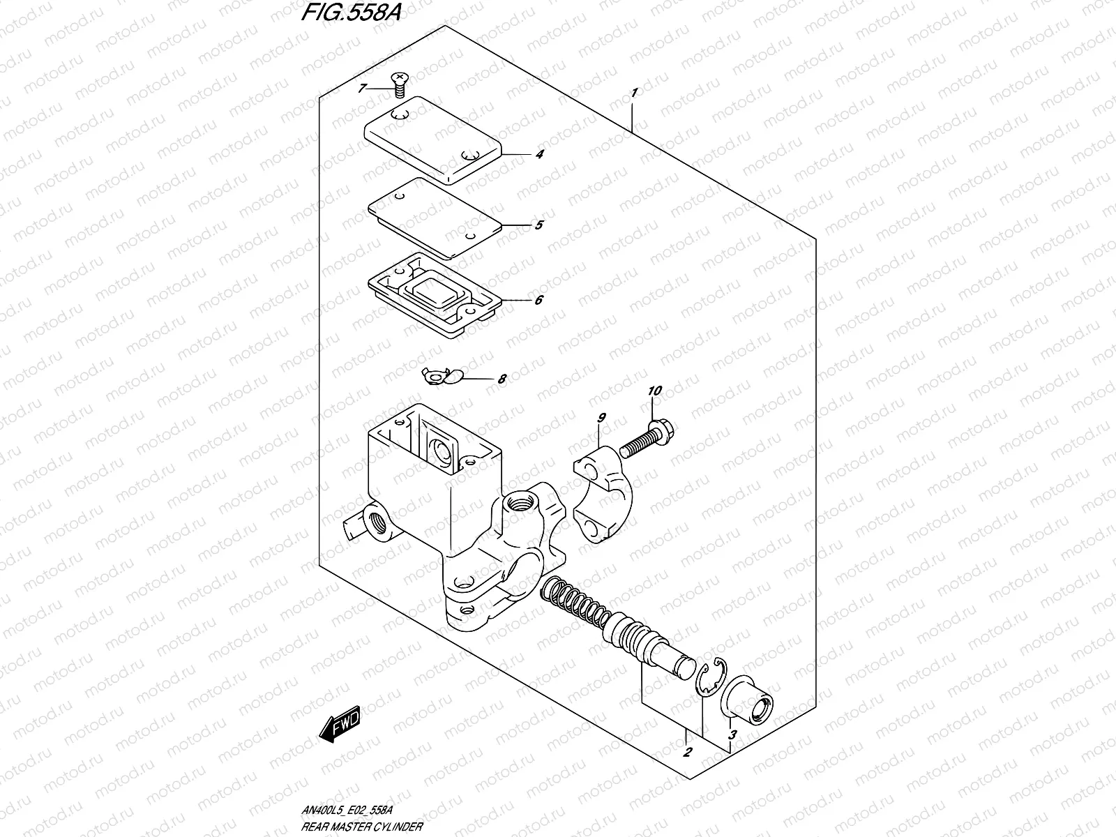 558A - REAR MASTER CYLINDER