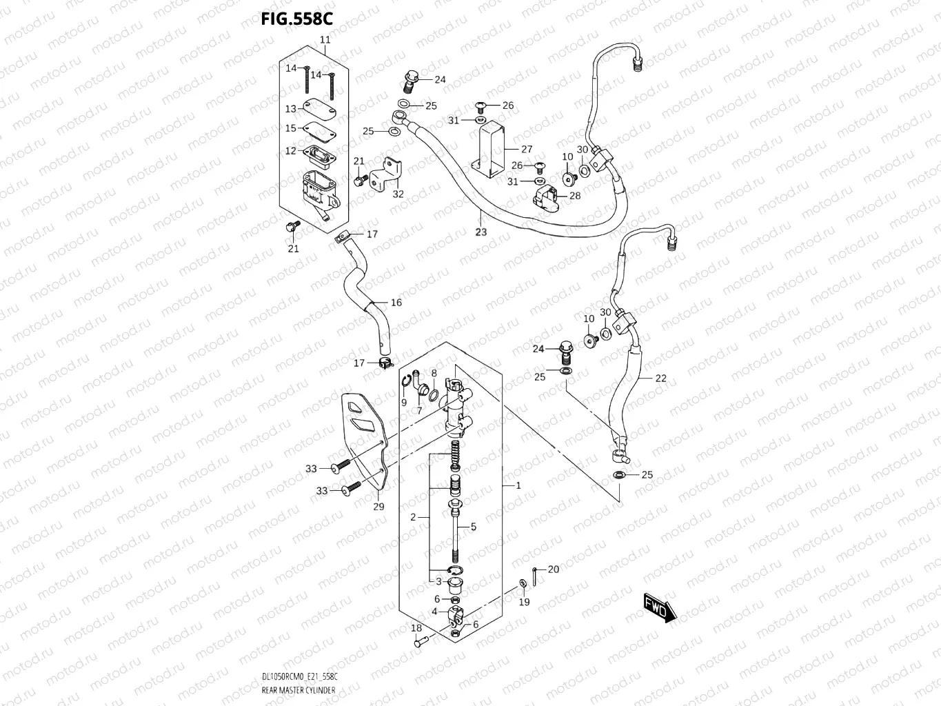 558A - REAR MASTER CYLINDER