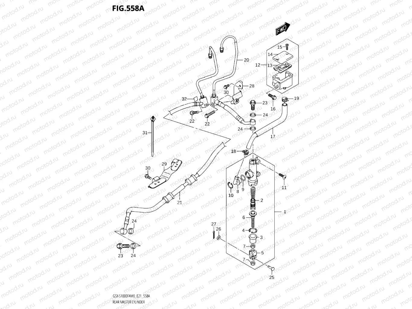 558A - REAR MASTER CYLINDER