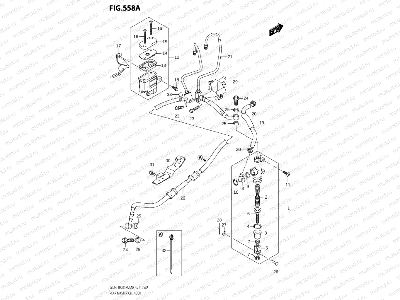 558A - REAR MASTER CYLINDER