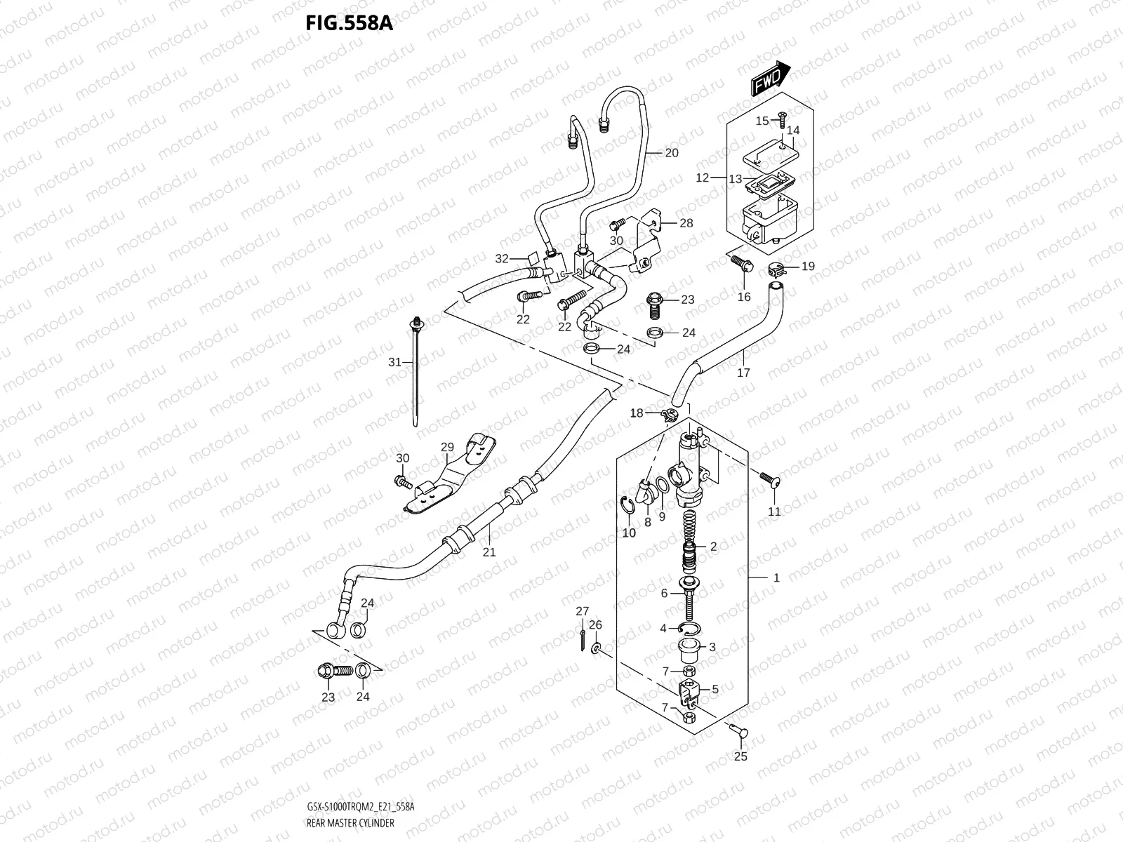 558A - REAR MASTER CYLINDER