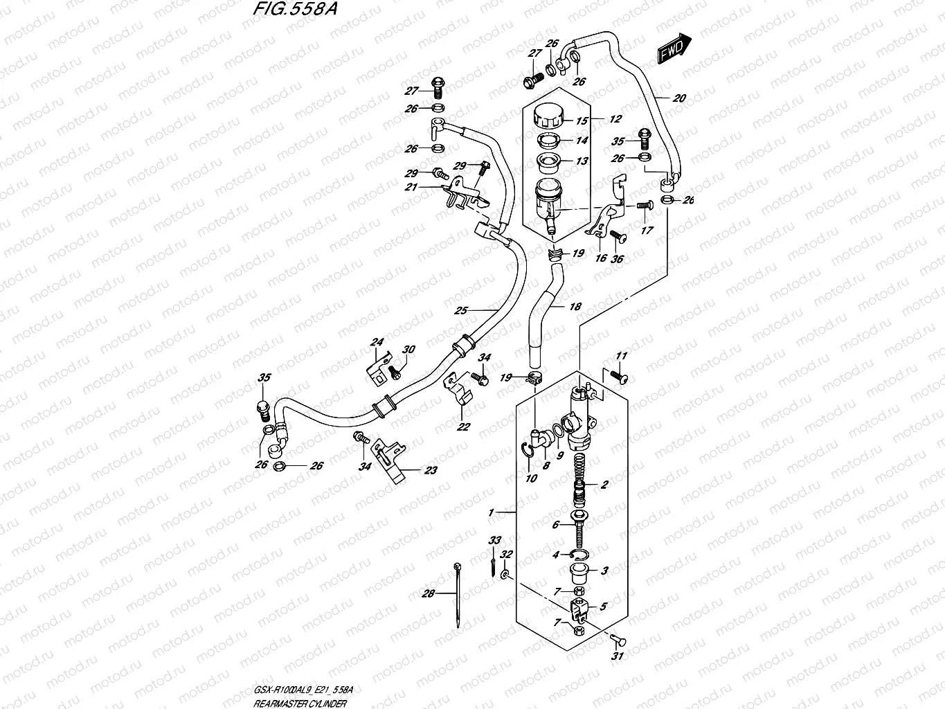 558A - REAR MASTER CYLINDER