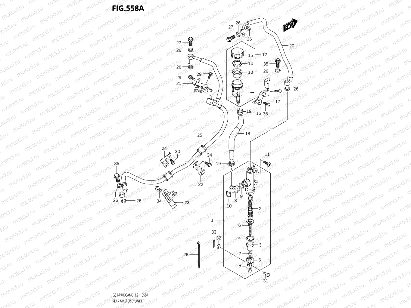 558A - REAR MASTER CYLINDER
