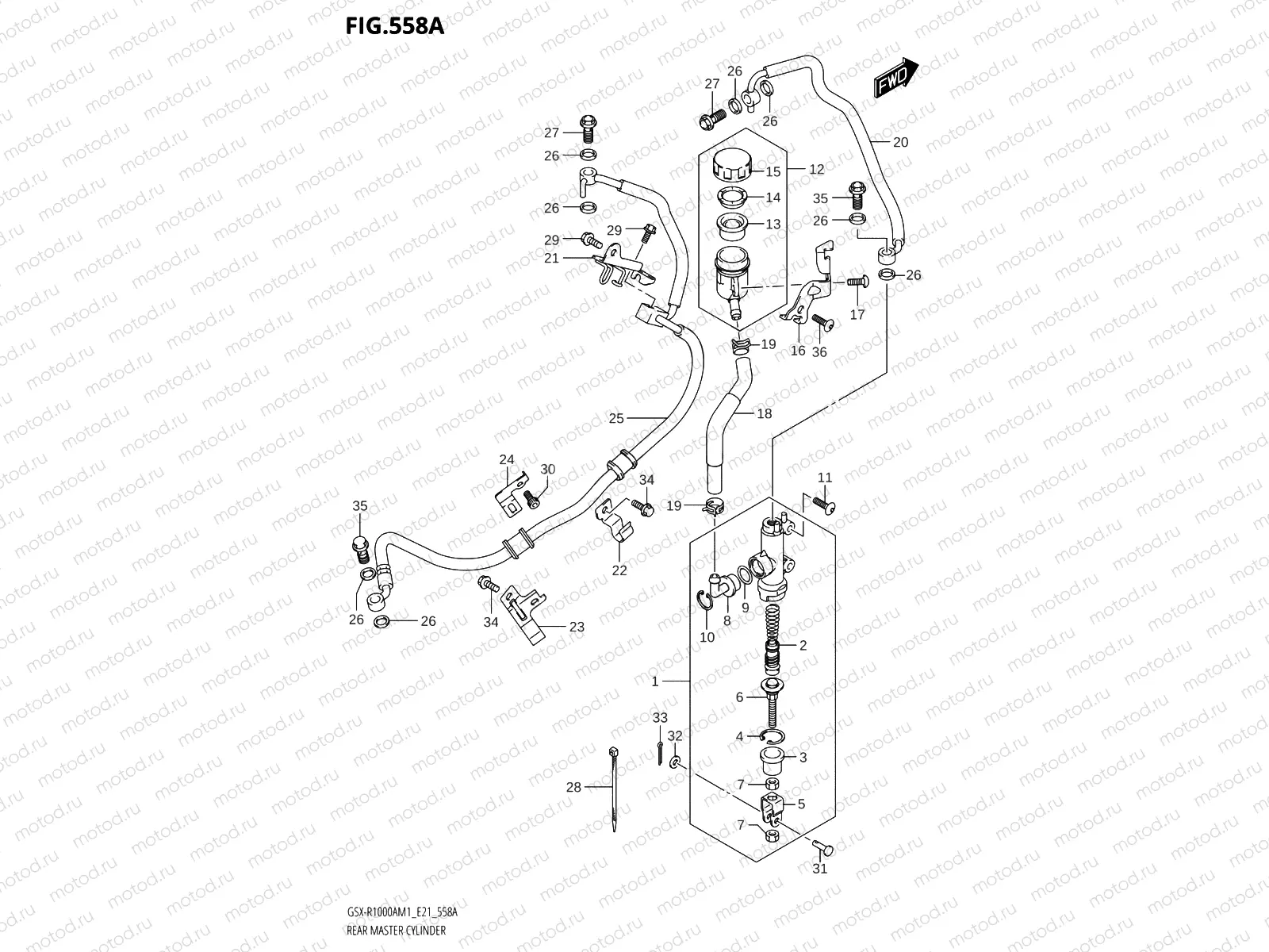 558A - REAR MASTER CYLINDER