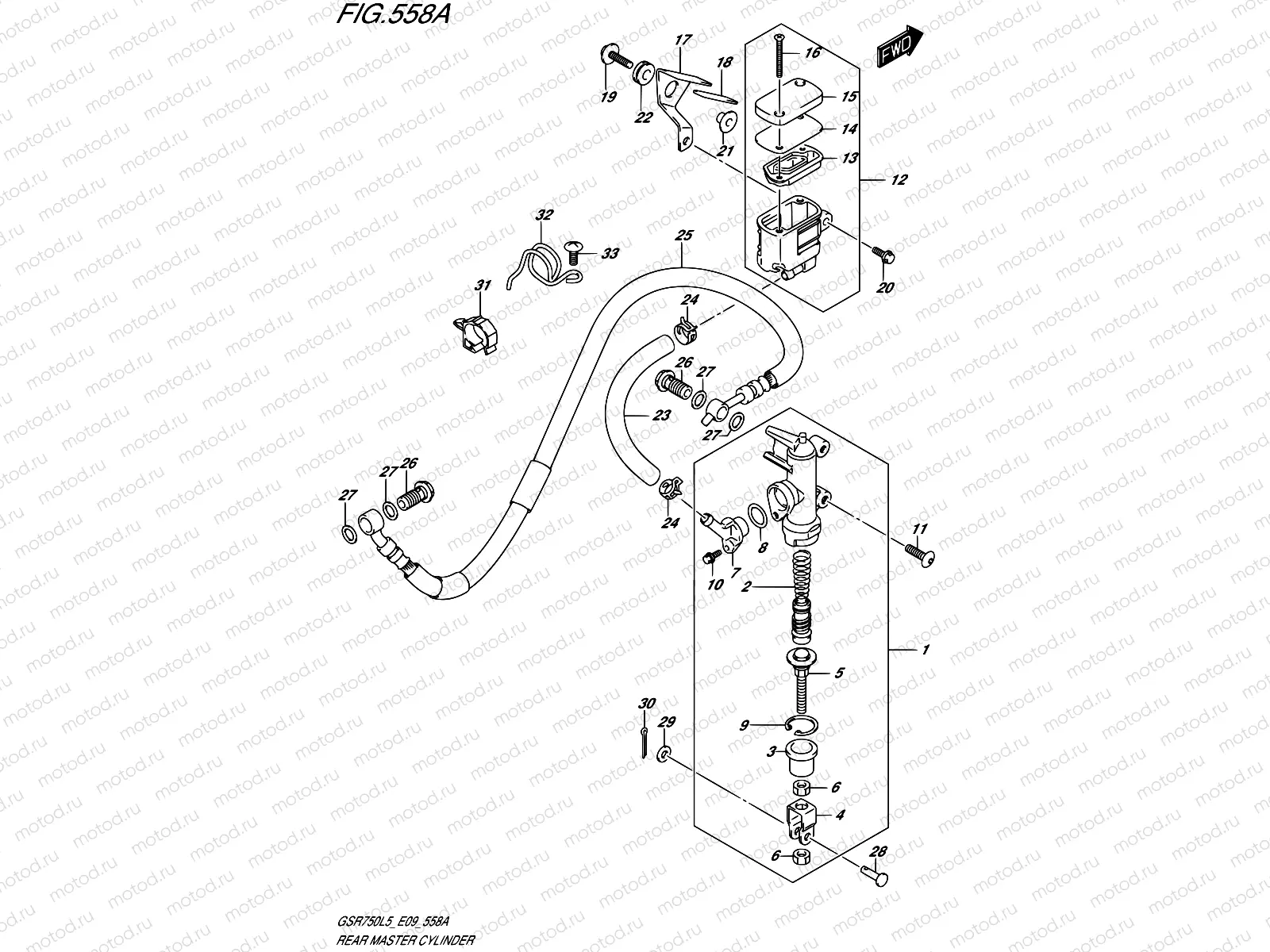 558A - REAR MASTER CYLINDER