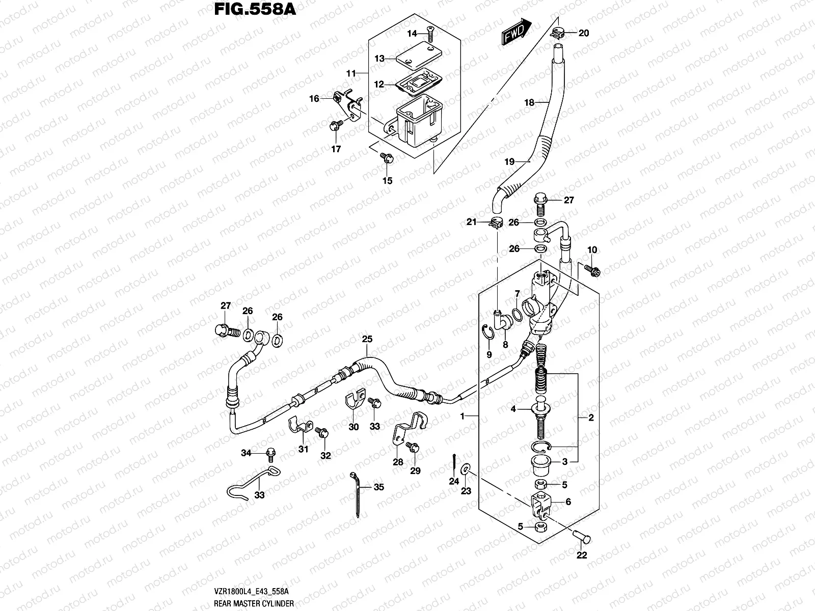 558A - REAR MASTER CYLINDER