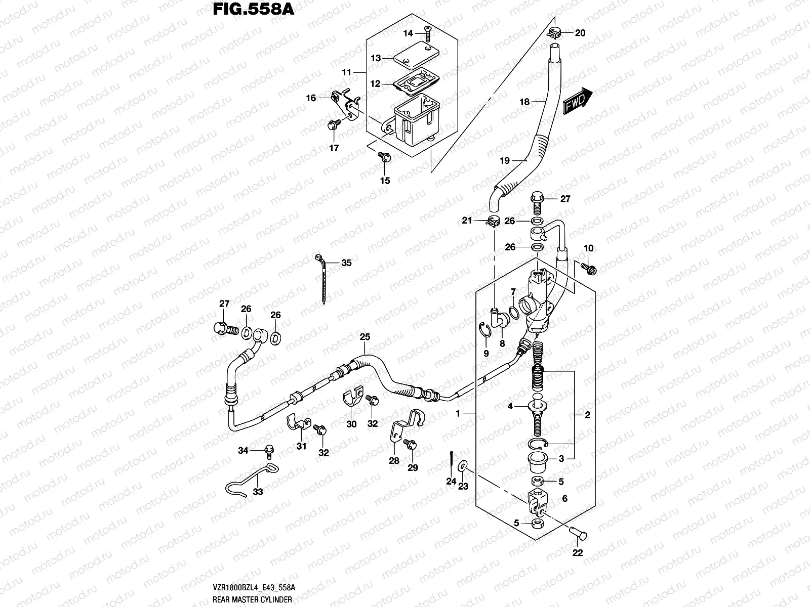 558A - REAR MASTER CYLINDER