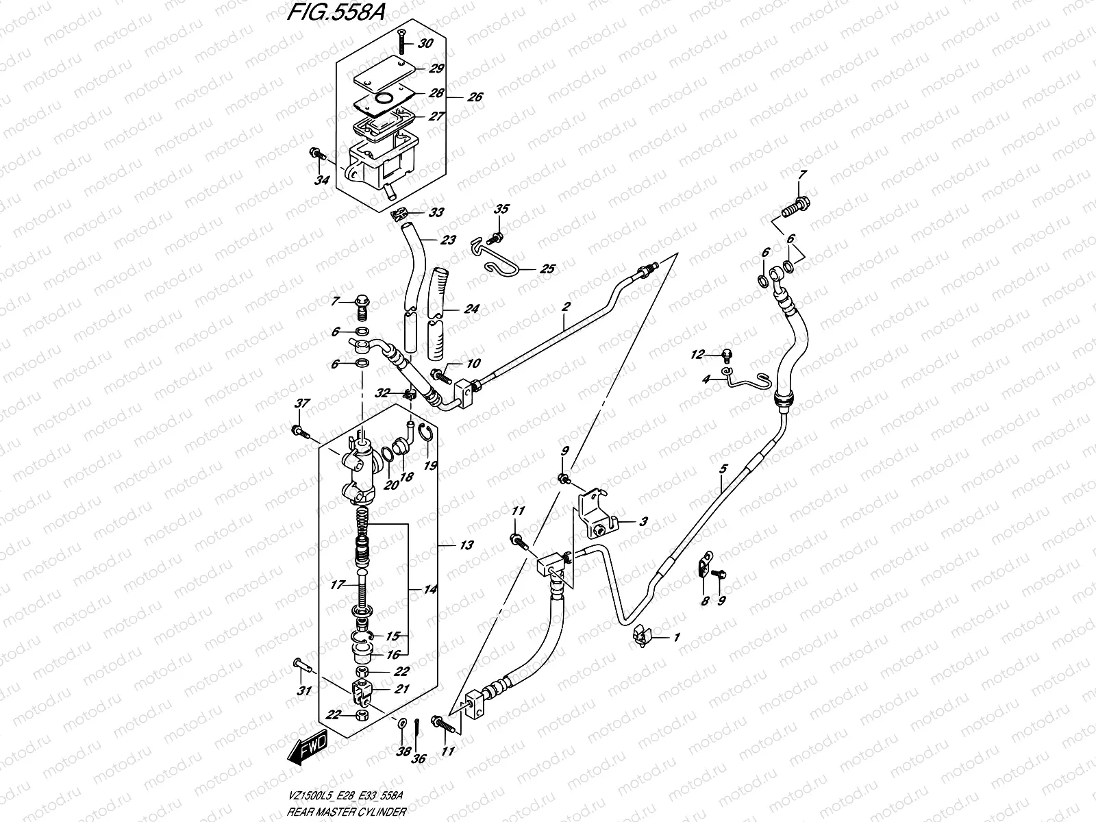 558A - REAR MASTER CYLINDER