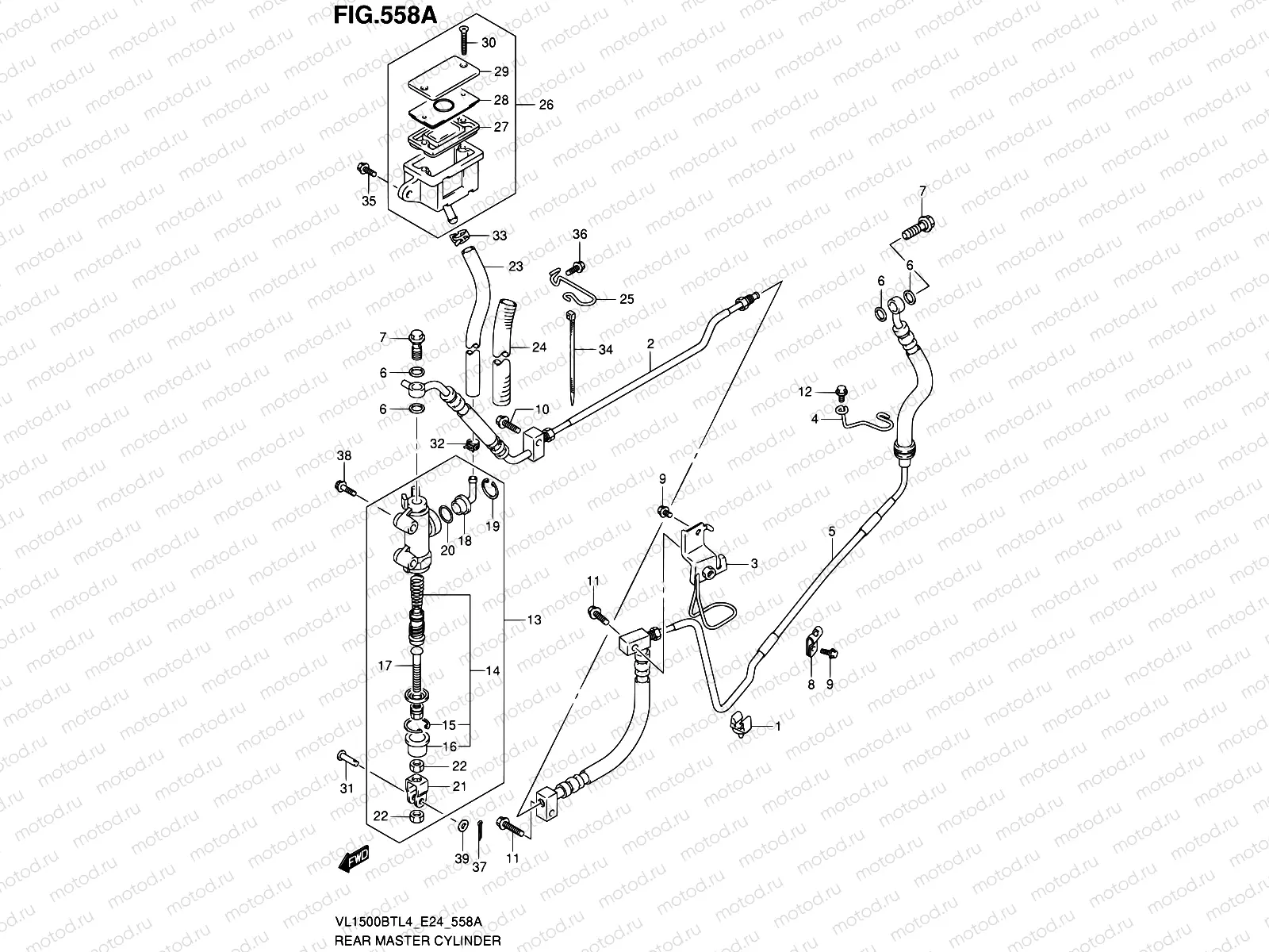 558A - REAR MASTER CYLINDER