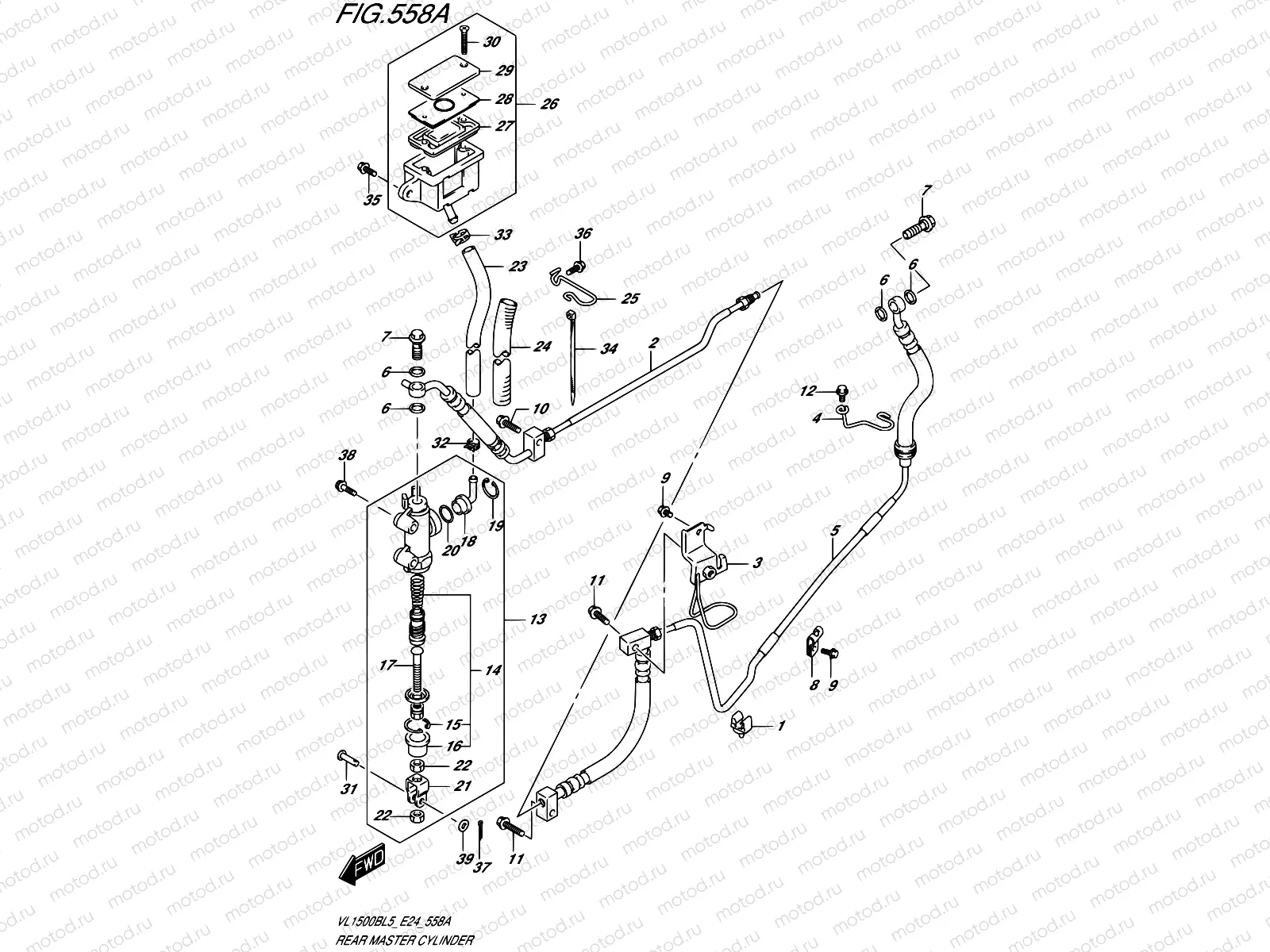 558A - REAR MASTER CYLINDER