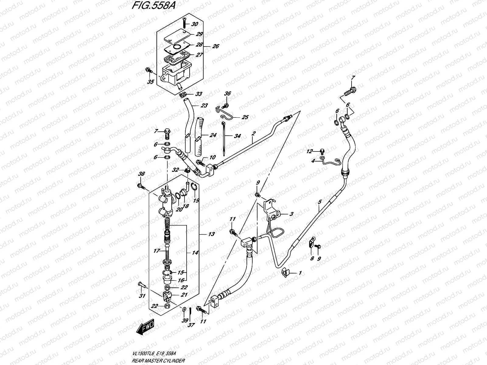 558A - REAR MASTER CYLINDER