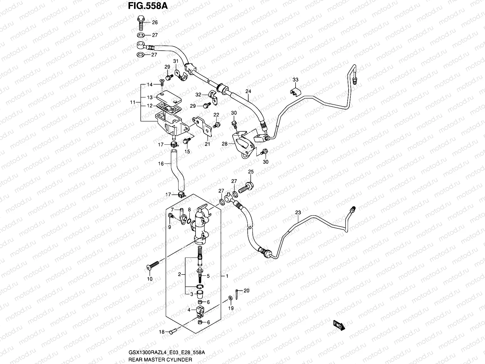 558A - REAR MASTER CYLINDER
