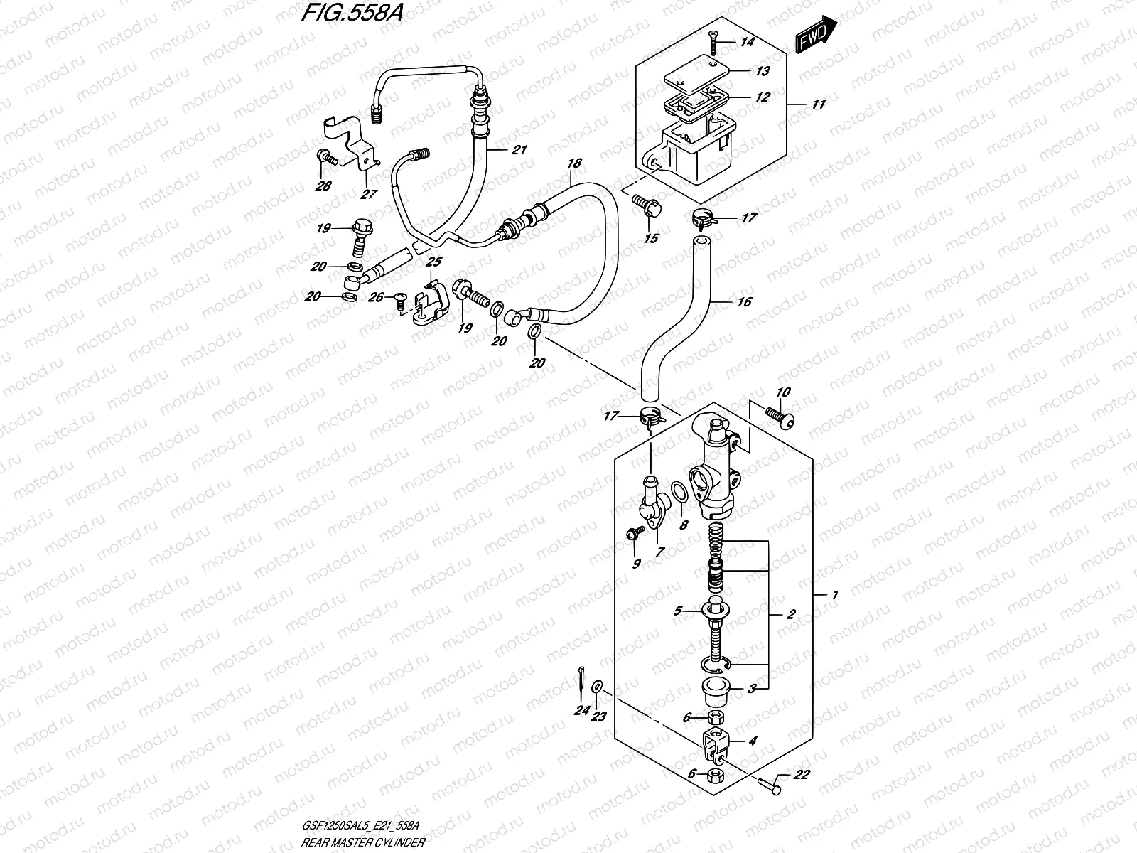 558A - REAR MASTER CYLINDER
