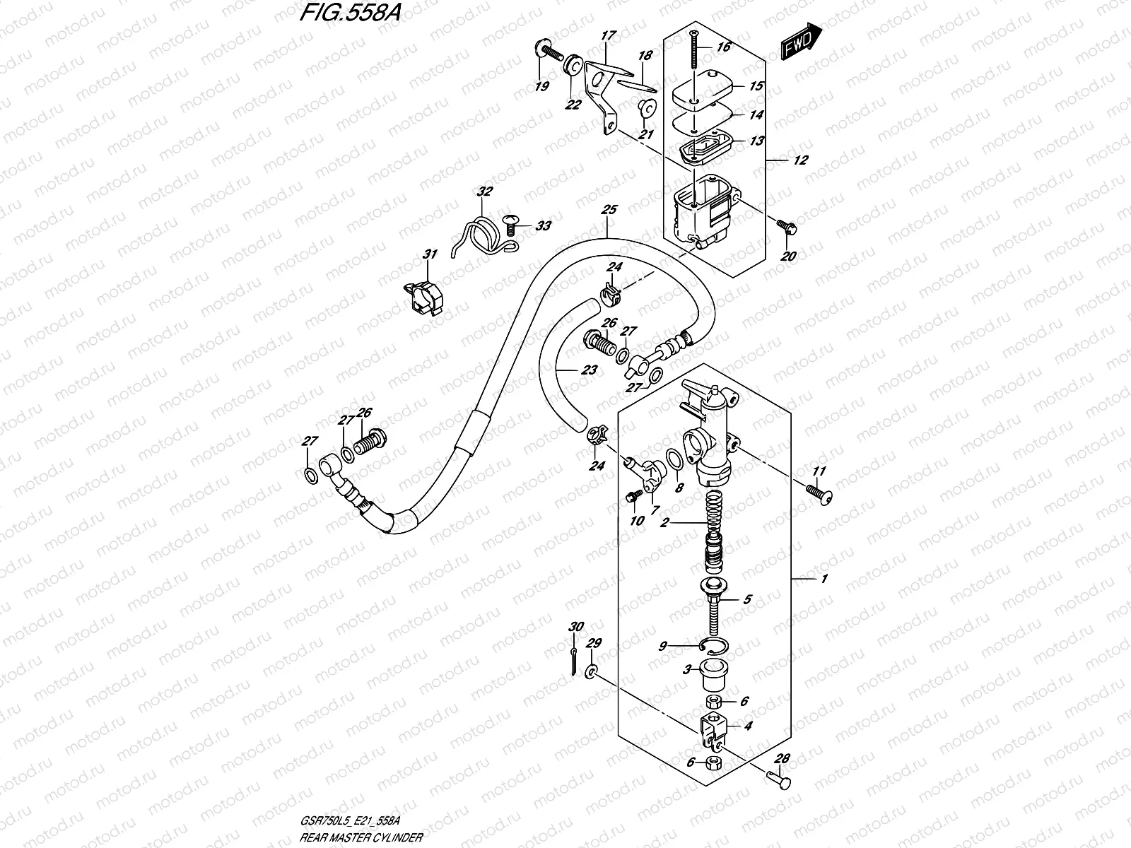 558A - REAR MASTER CYLINDER (GSR750L5 E21)