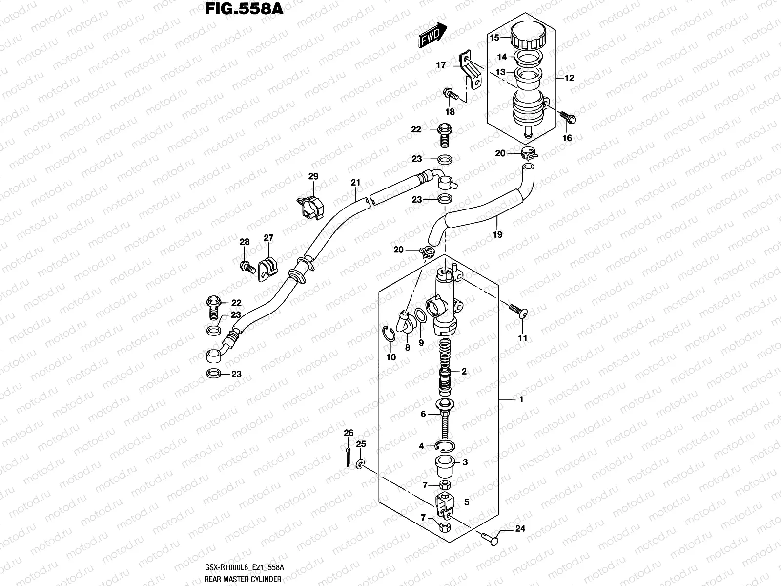 558A - REAR MASTER CYLINDER (GSX-R1000L6 E21)