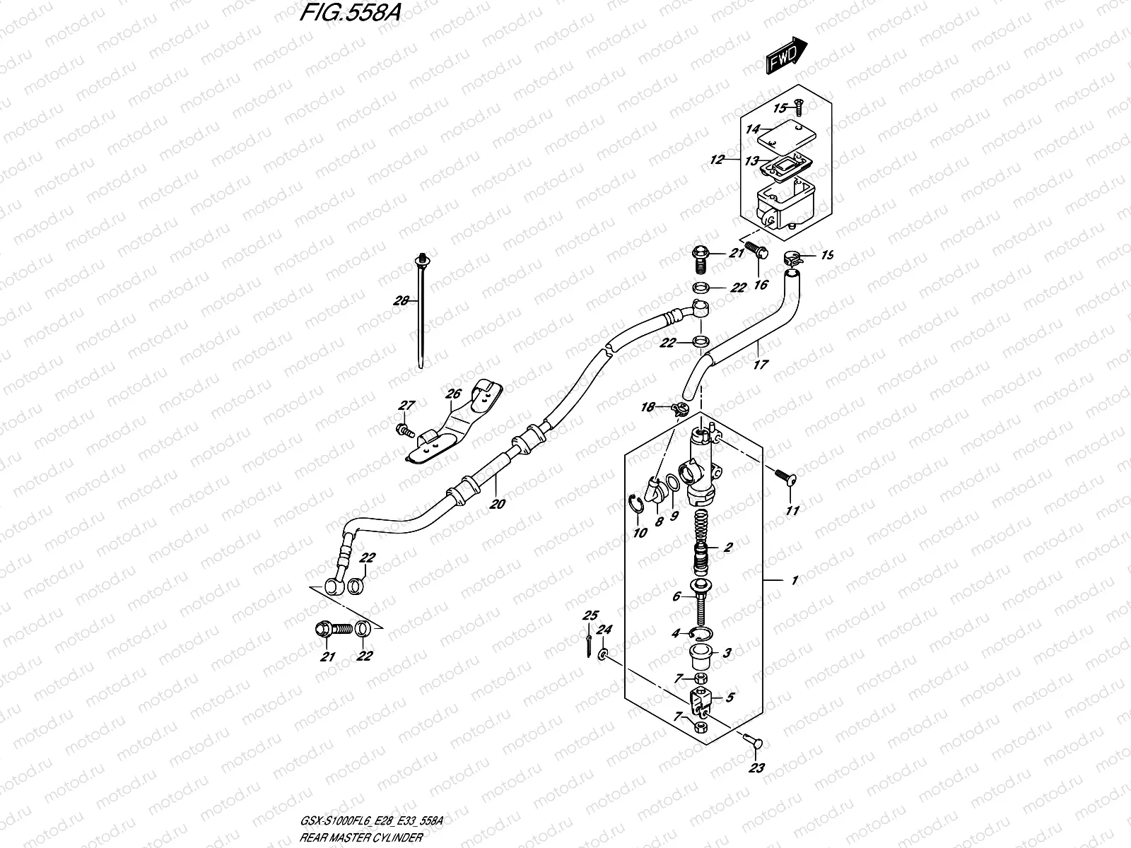 558A - REAR MASTER CYLINDER (GSX-S1000FL6 E33)