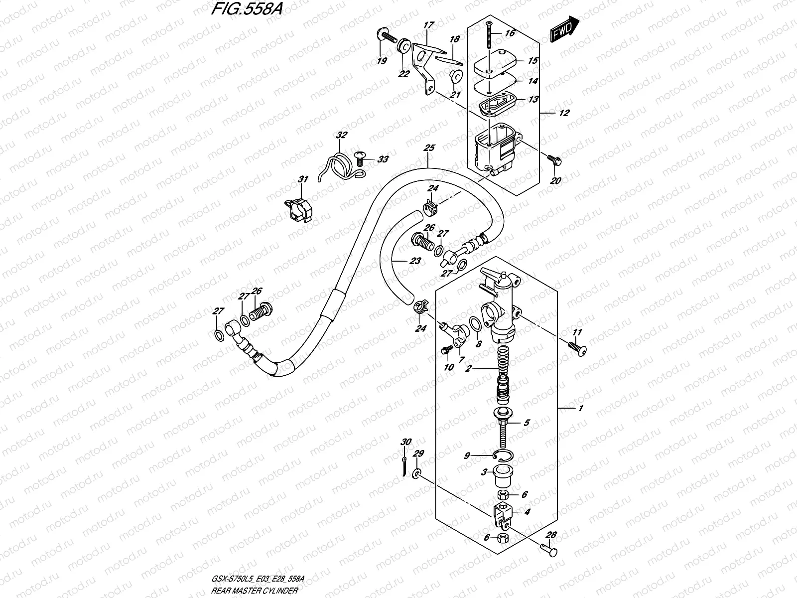 558A - REAR MASTER CYLINDER (GSX-S750L5 E03)