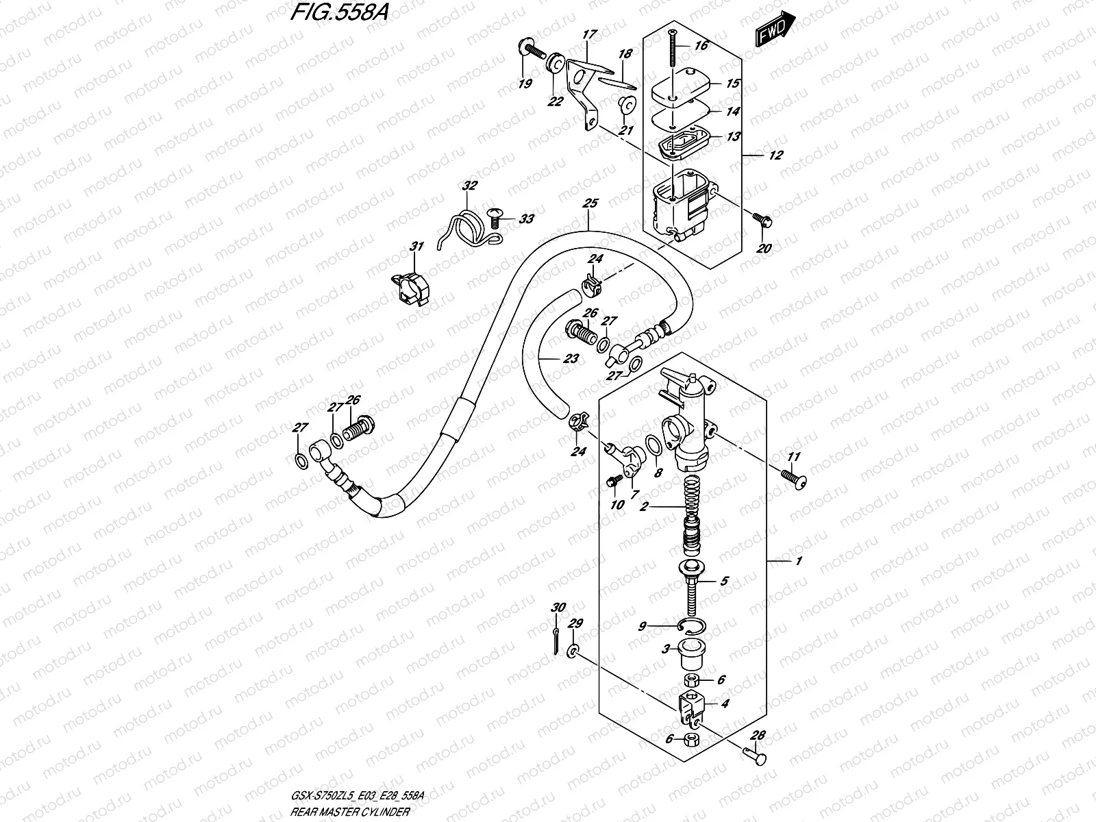 558A - REAR MASTER CYLINDER (GSX-S750ZL5 E03)