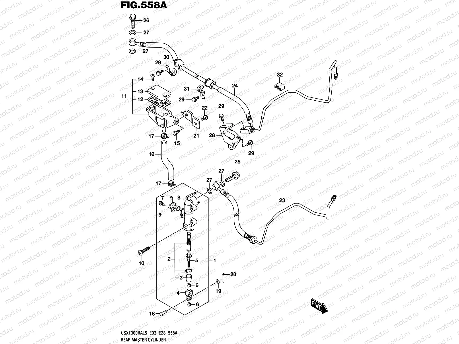558A - REAR MASTER CYLINDER (GSX1300RAL5 E03)