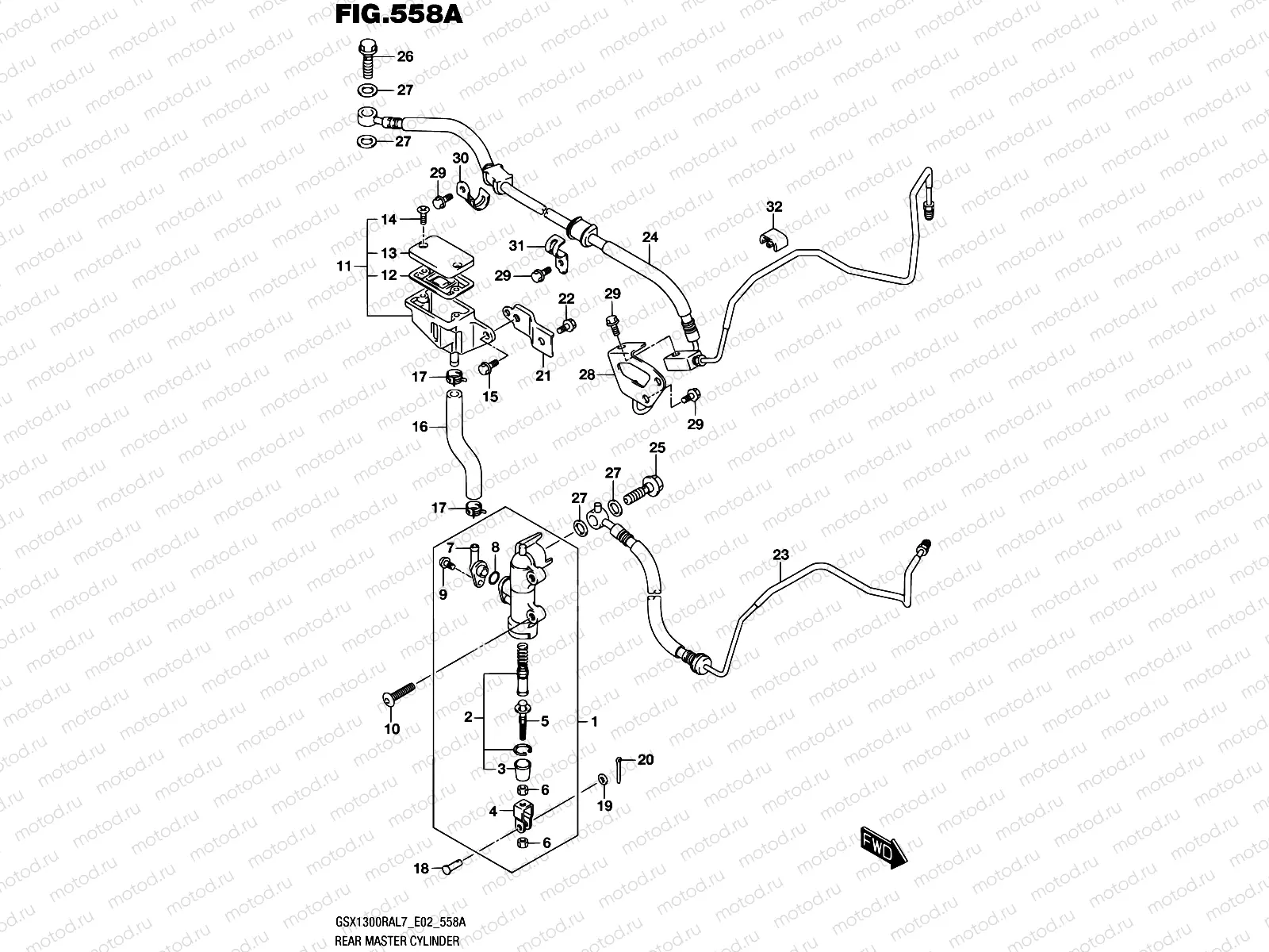 558A - REAR MASTER CYLINDER (GSX1300RAL7 E02)