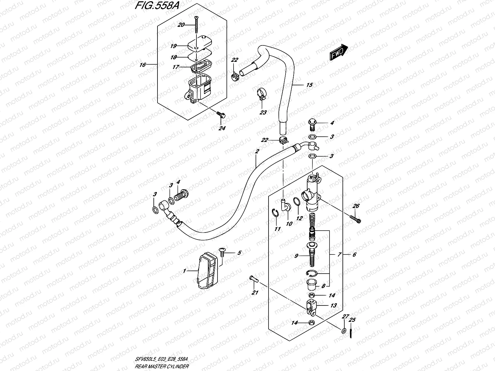 558A - REAR MASTER CYLINDER (SFV650L5 E03)