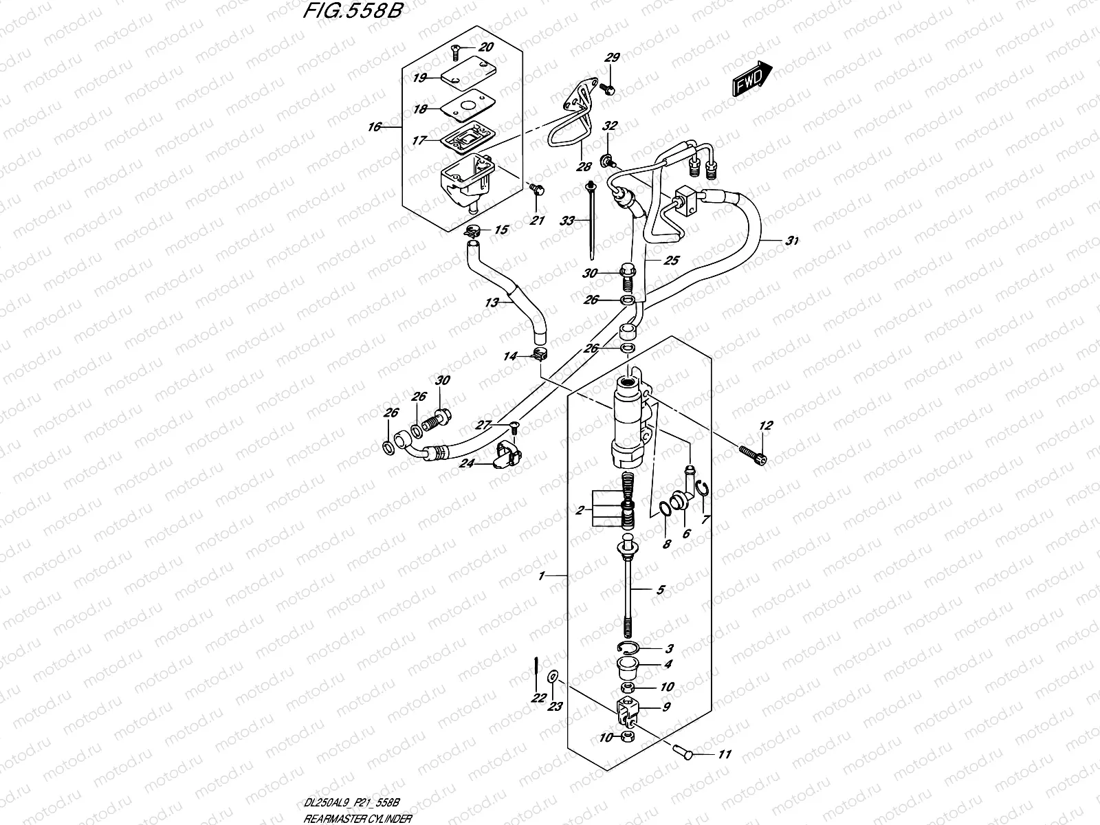 558B - REAR MASTER CYLINDER