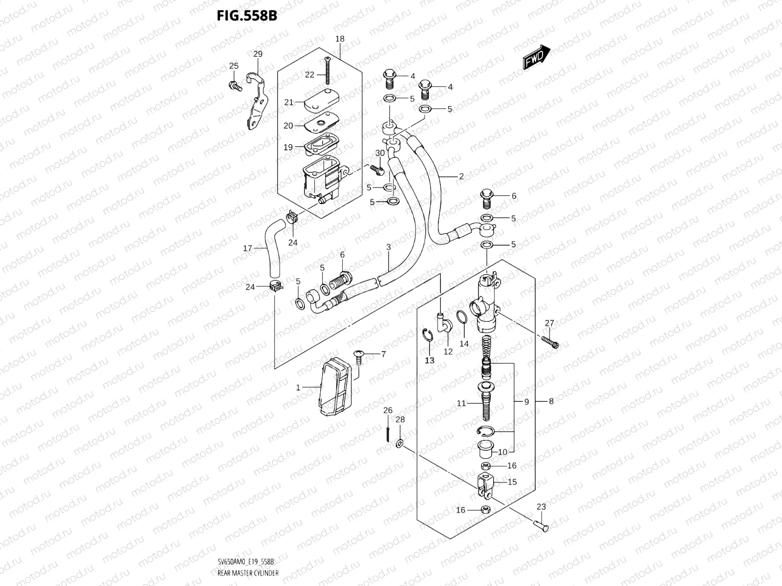 558B - REAR MASTER CYLINDER