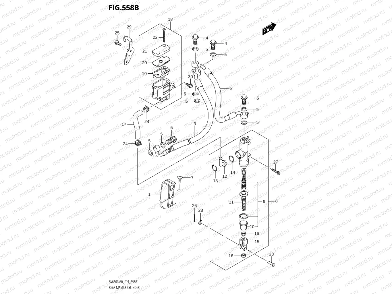 558B - REAR MASTER CYLINDER